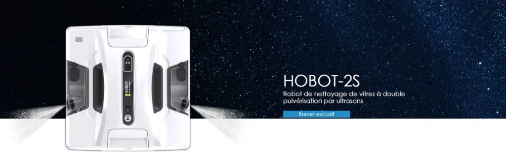 Hobot 2S : lave vitre magnétique à double réservoir